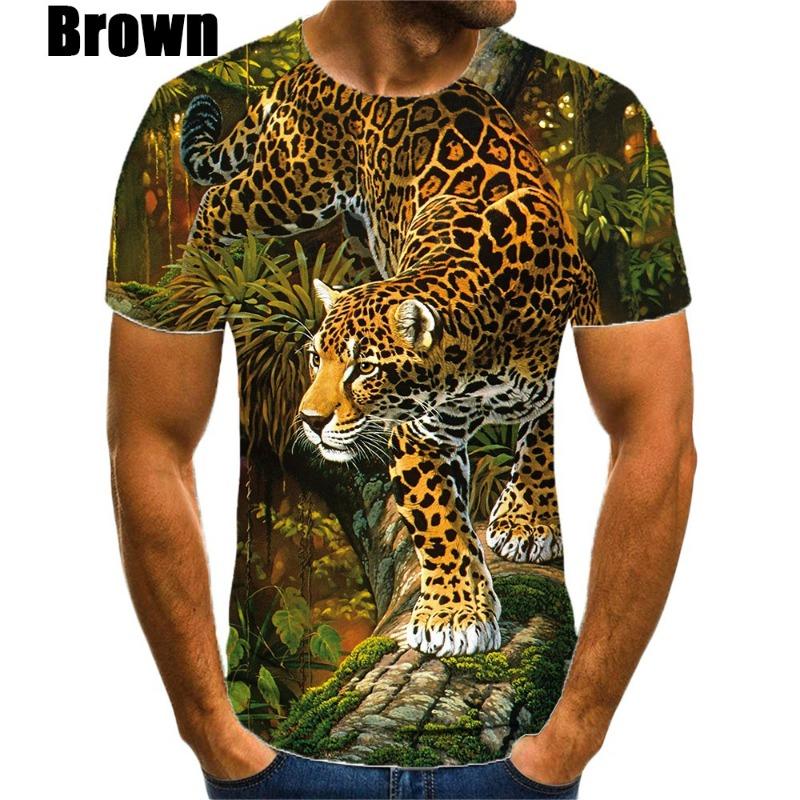 New Fashion Jaguar 3D Printed T-shirt Men's And Women's Summer Casual Short Sleeve Crew-neck Shirt