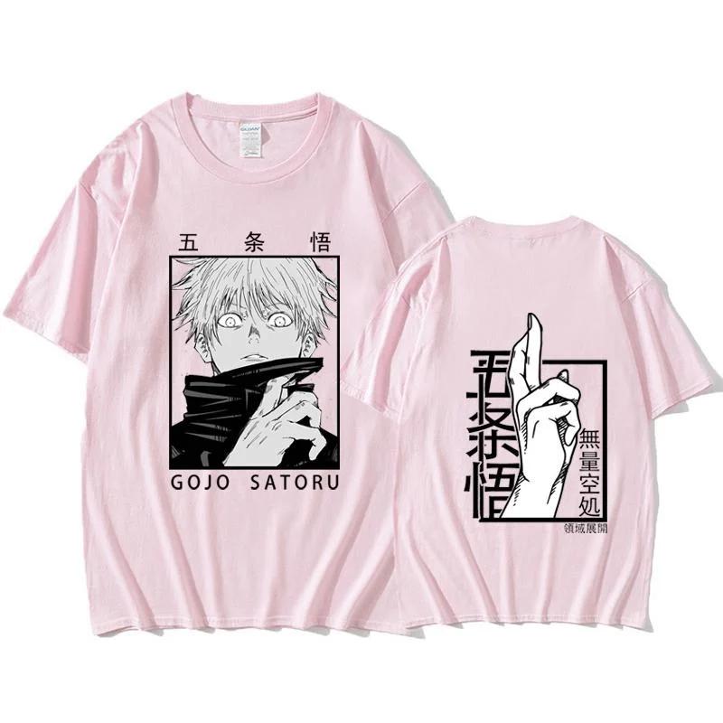 New Gojo Satoru Print T Shirt Men Women Casual Personality Loose T Shirt Streetwear Fashion Anime Harajuku Tees
