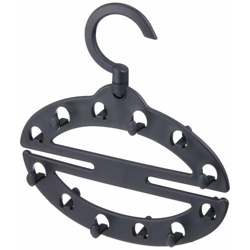 Shinko Hanger (Shinkohanger) 14-Piece Belt Hanger, F-FIT Belt Holder, Black, Made in Japan, Space-Saving, Closet Storage, Organization, Large Capacity