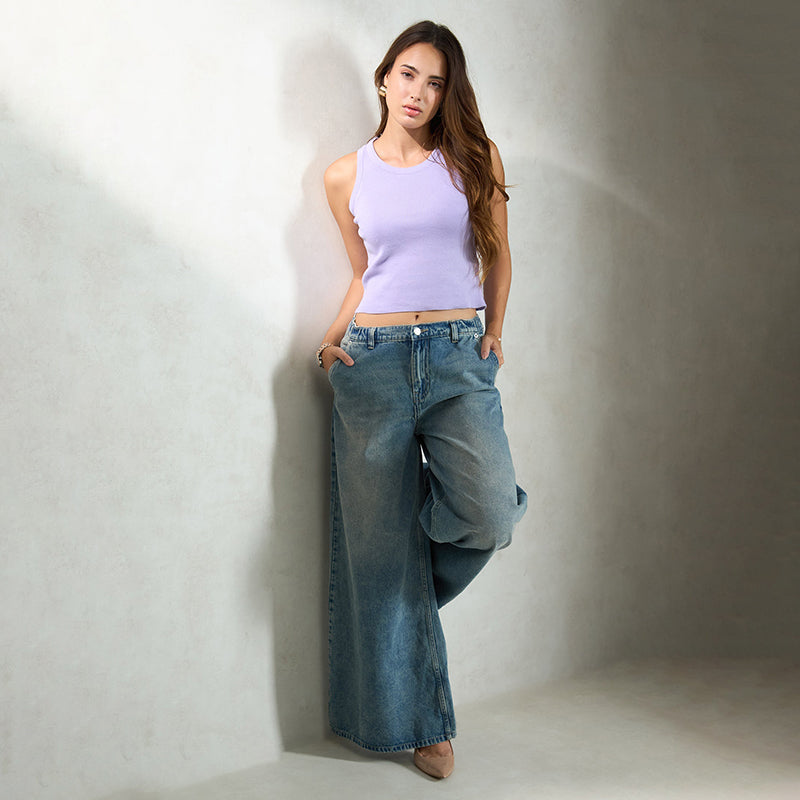 

Джинсы женские Virgio Full Length Wide-Leg Fit 30 синий