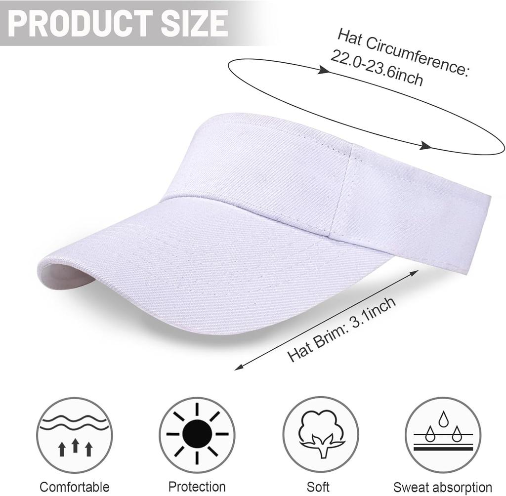 Visors For Women Sun Visor Hat Beach Hats Sports Outdoor Uv Protection Men Golf Tennis Visor