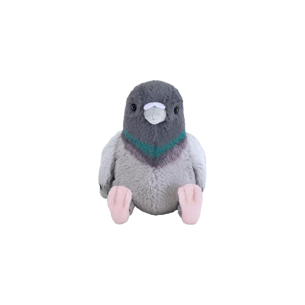 Sanlemon Fluffies Gray Pigeon Plush Toy 12x19x15cm Soft Animal Stuffed Bird