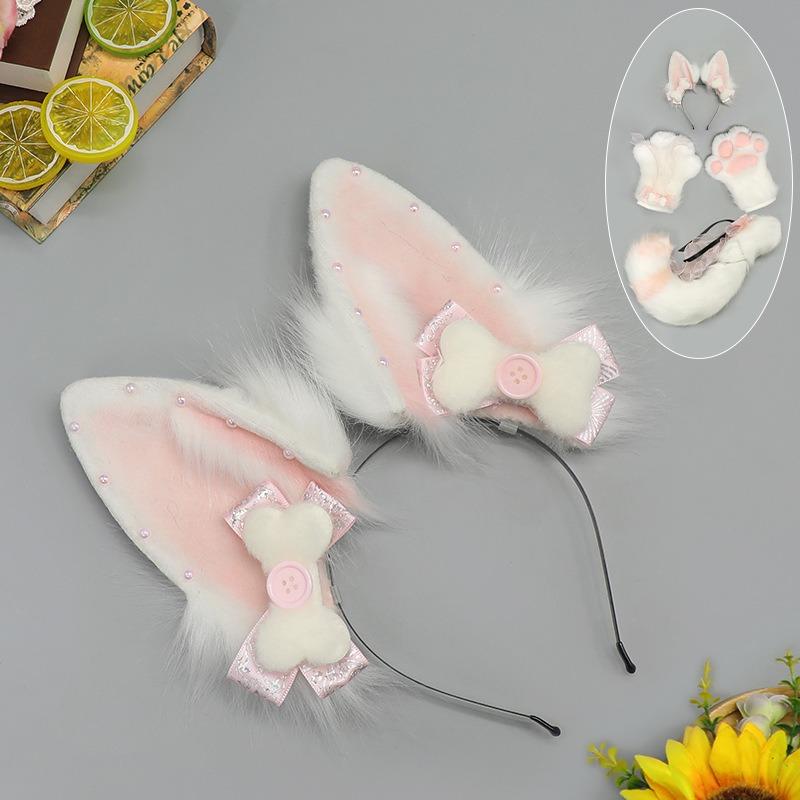 Handmade Demon Fox Lo Niang Fox Ears Beast Ears Headband Furui Beast Suit Cat Claw Beast Claw Comic Exhibition Cos Fox Tail Suit