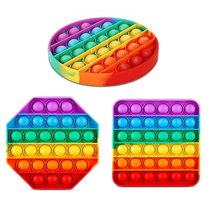 3 Pezzi Giocattoli Sensoriali Fidget a Bolle in Silicone per Bambini Antistress Regali Regalos Cumpleaños Niños Para Invitados