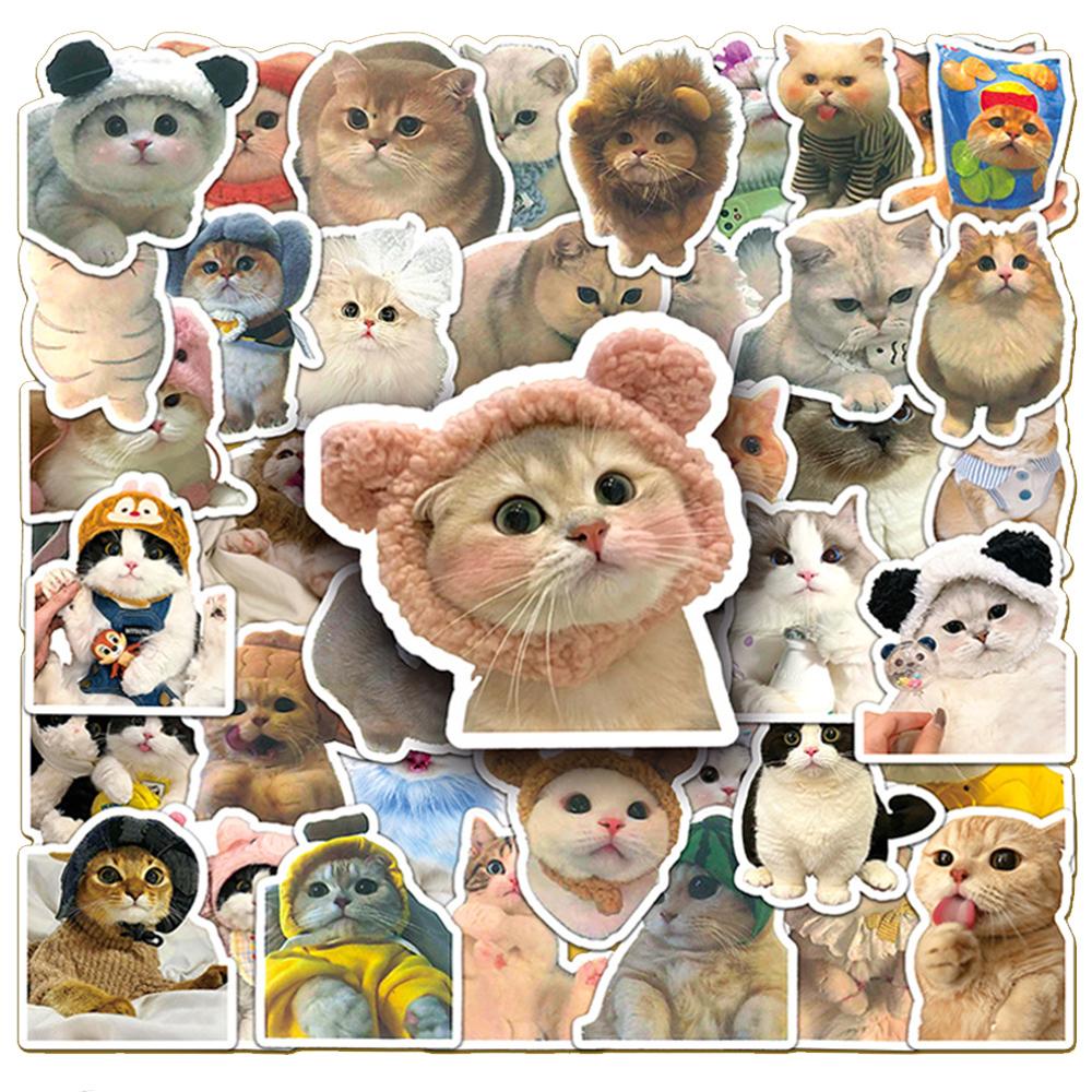 10/30/50/100pcs Cute INS Style Cat Graffiti Stickers Cartoon Aesthetic Decals DIY Guitar Laptop Notebook Kawaii Sticker Pack