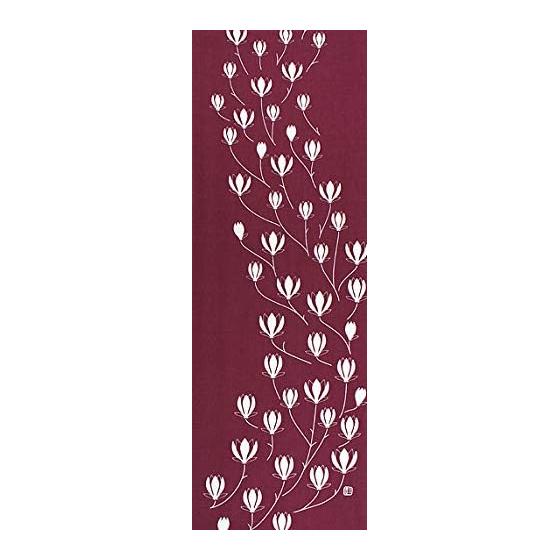 Somenbo Tenugui Magnolia (Magnolia) Flower Color (Flower Color) Hand-dyed 100% Cotton Tokka Standard Made In Japan 35cm X 100cm - Elegant and Simple