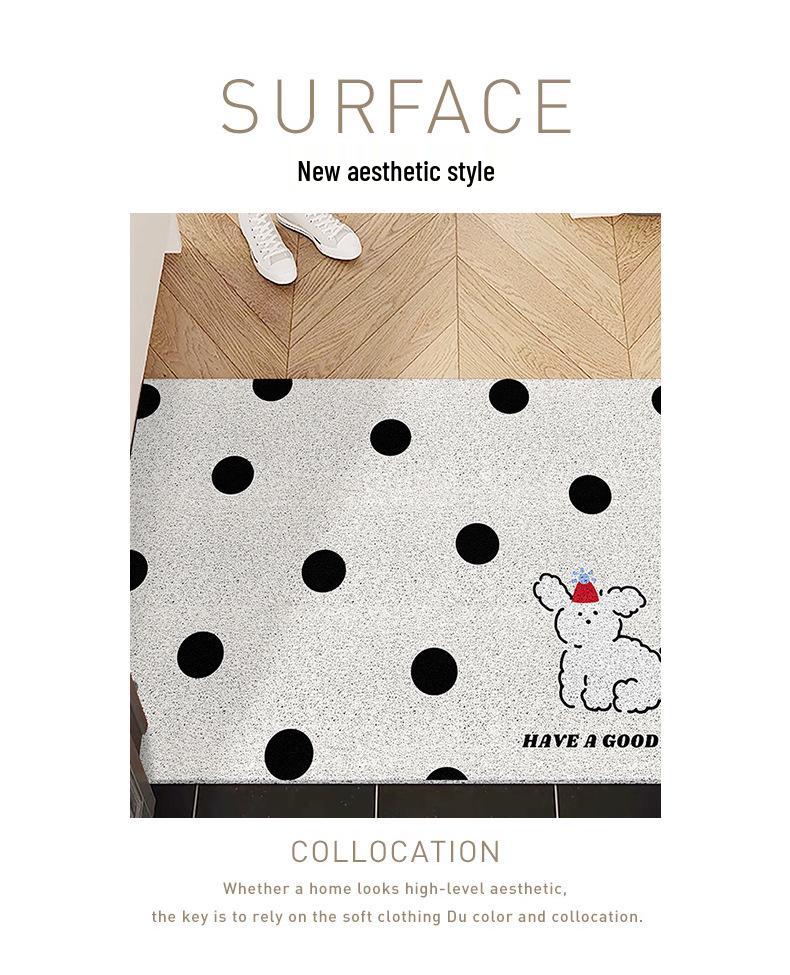 Cartoon Spotted Animal Anti-Slip Coir Doormat - Cute, Fun, and Wear-Resistant
