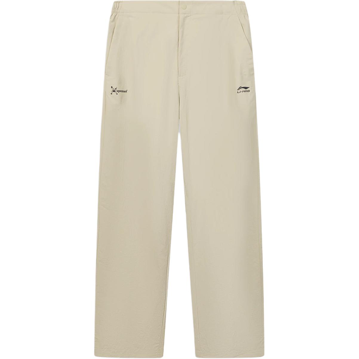 Li Ning Xuperman Collaboration Sports Trend Series Straight Comfortable Simple Casual Pants Men bottoms AKXW331-1 S