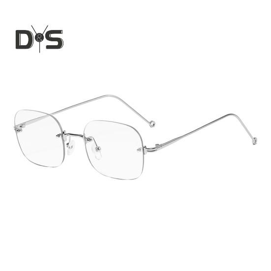 

Очки с блокировкой синего света, унисекс, в большой оправе, без оправы, прозрачный обзор, прочный шарнир, прозрачная защита глаз, прозрачные очки с синим светом, очки, очки серебряный