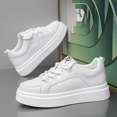 Luxe hoogwaardige platform herenschoenen lente nieuwe leren witte schoenen sportschoenen heren
