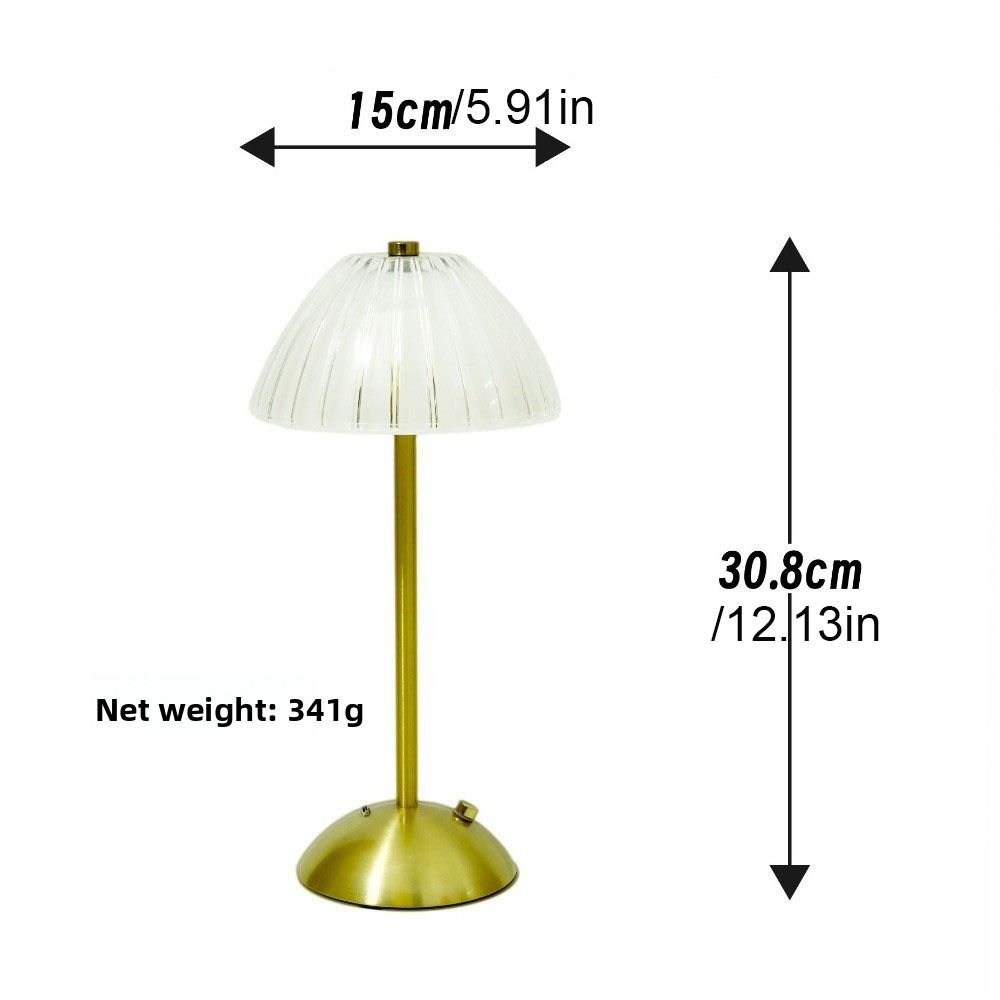 Vintage Nordic Style Table Lamp 3 Colors Dimmable Touch Control Lamp Cordless Small Gold Bedside Lamp Living Room
