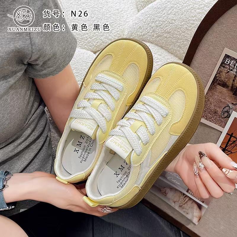 

N26 супер огненная цветовая гамма толстая подошва высота 2025 новая весна ретро легкие универсальные повседневные спортивные туфли 40 жёлтый