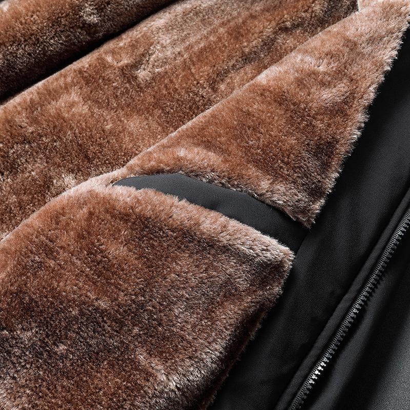 Men's Lamb Fleece Jacket - Warm, Thick, and Plus Size for Middle-aged and Young Dads