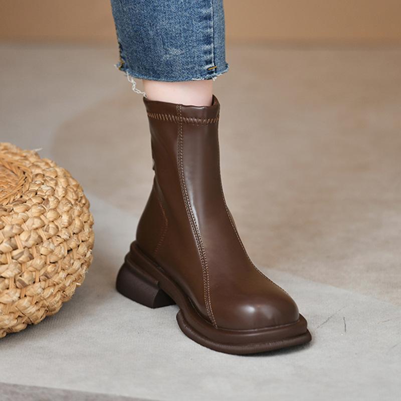 Martin boots women's new British style European products popular autumn and winter short boots flat bottom thin boots spring and autumn single boots