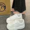 McQueen Little White Shoes Women's 2025 Spring and Autumn New Muffin Thick Sole Height Increase Small Versatile Board Shoes