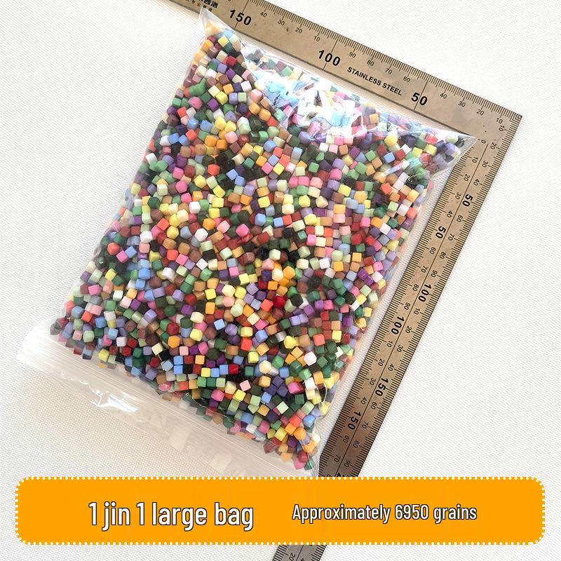 Akrylové mozaikové korálky 4x4 mm - Malé čtvercové, bez dírky, Materiály pro DIY