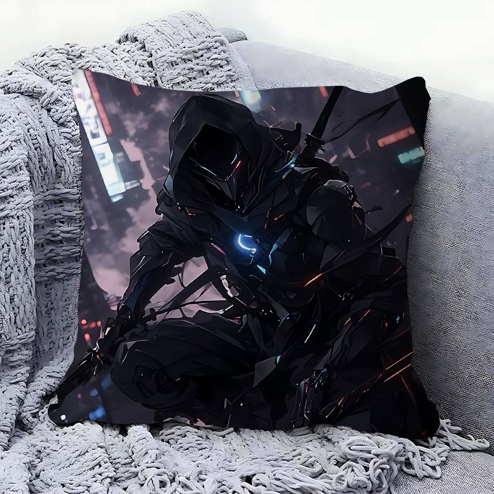 Game G-GHOSTRUNNER Pillow Covers Cartoon Sofa Decorative Home Double-sided Printing Short Plush Cute Cushion Cover