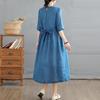 2026 Summer Lightweight Flowy Fairy Embroidered Cotton Linen Dress