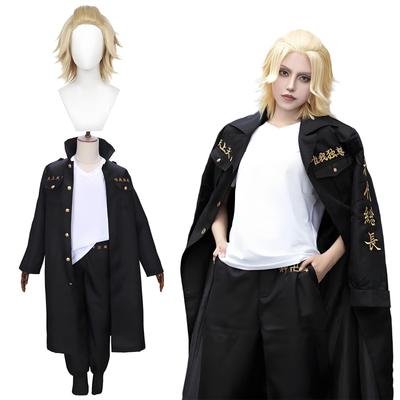 Κοστούμι Cosplay Sano Manjiro με Κεντημένο Τόκιο Ενηλίκων Φανταχτερό Πολιτιστικό Σκηνικό Sano Manjiro cosplay Manjiro Cosplay με περούκα [Kamihei Ryohin],