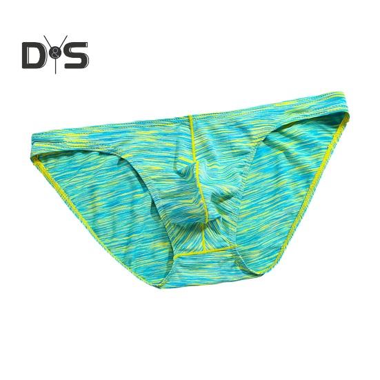 

Мужские облегающие трусы с низкой посадкой, высокой эластичностью, U-выпуклыми трусами с принтом, дышащее нижнее белье с гладкими линиями 2XL зелёный