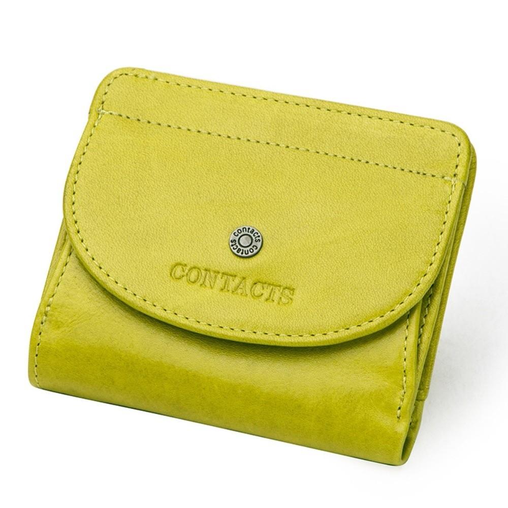 Portefeuille Rétro en Cuir Véritable Ultra Mince Pliant Porte-Cartes Bancaires Crédit RFID Pochette Portable Grande Capacité Portefeuille en Cuir de Vache Cadeau