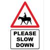 Horse Please Slow Down Sign Metal Tin Sign 8x12 Inches Caution Danger Safety Security Warning Notice Signs