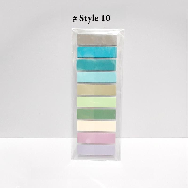 200 Avrupa Vintage Floresan PET Şeffaf Kendinden Yapışkanlı Not Kağıdı, Morandi Renk Kodlu Yapışkan İşaretleyiciler, Dikdörtgen, Karışık Renkler, İndeks Sekmelerli