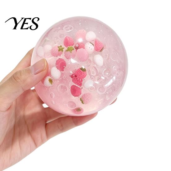 Ball Sensory Toys Clear Stress Fidget Toy, Anxiety Relief Squeeze Transparent Slow Rebound Toy for Home Office School
