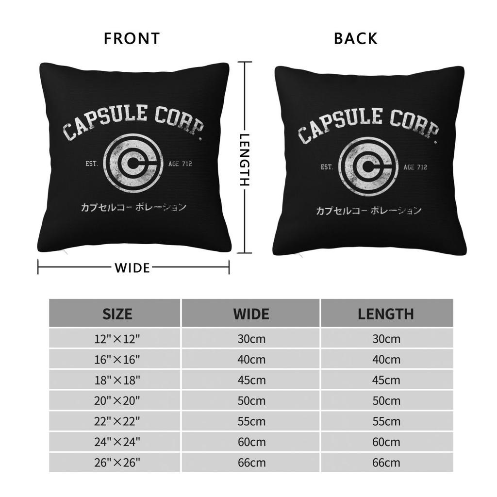 Capsule Corp Corporation Logo Square Pillowcase Cushion Cover Pillow Case Throw Pillow Cover for Home Sofa Living Room