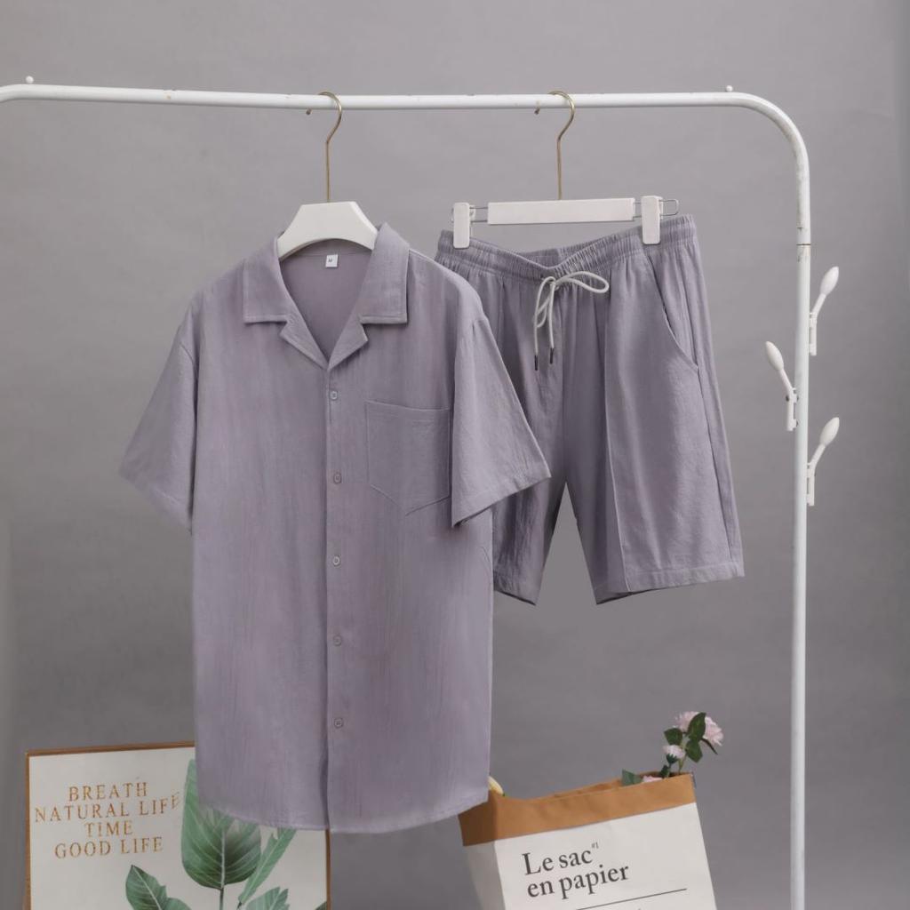 New Summer Men's Home Suit Set, Loose, Casual and Comfortable, Two-piece Set for Men