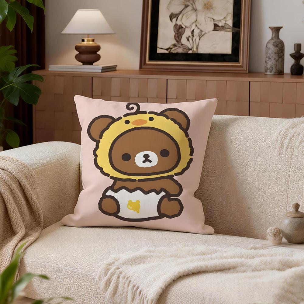 Cute Rilakkuma Cushion Cover Cushion Cover Set 4Pcs 50x50 45x45 40x40 Pillowcase Decorative Sofa Home Decor