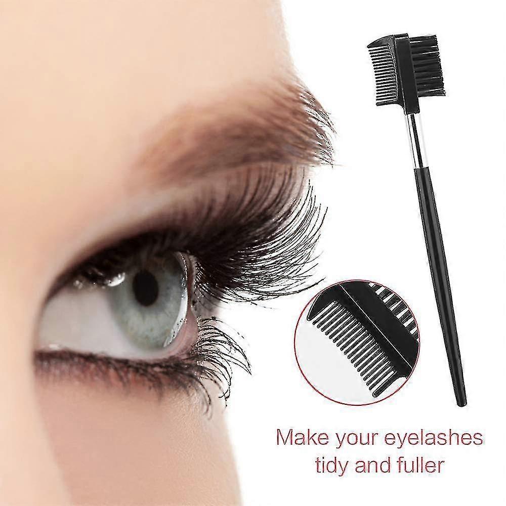 Eyelash Eyebrow Brush 8 Pcs Double Sides Make Up Eyelash Brush Eyebrow Brush With Comb Gift