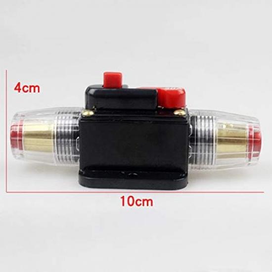 20A 30A 40A 50A 60A 80A 100A Circuit Breaker 12V 24V DC Car Truck Audio Resettable Fuse Circuit Breaker (Rated Current : 80A)