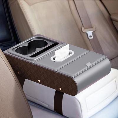 Auto Armlehne Aufbewahrungsbox Verschleißfest Multifunktional Luxuriöse Taschentuchbox Becherhalter Auto Innenraum Zubehör für Auto