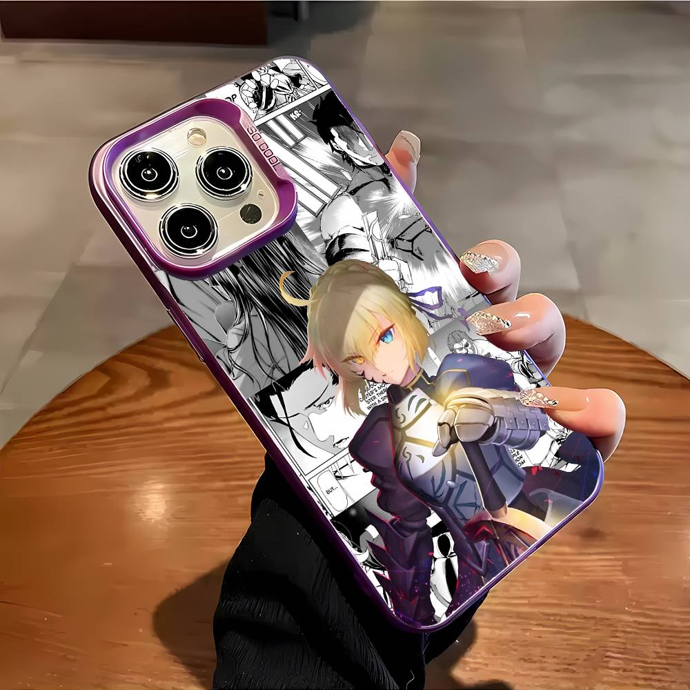 Anime Cool S-Saber Handyhülle Für IPhone 17 16 15 14 13 12 11 Plus Pro Max Mehrfarbig Aurora Laser Stoßfest Funda Cover