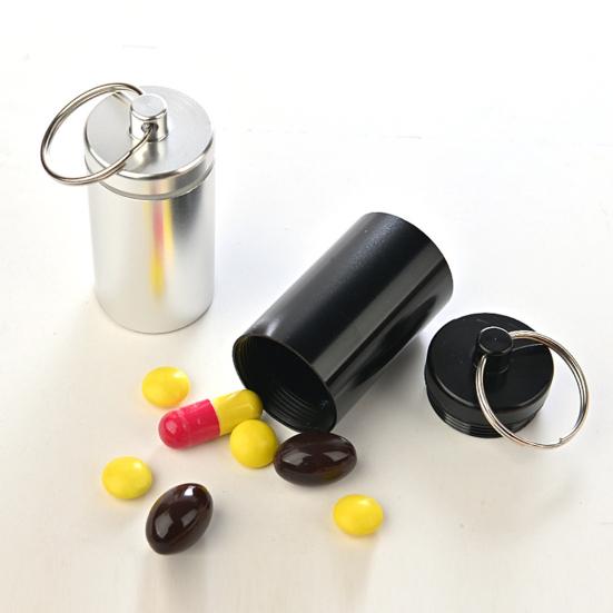 Pill Keychain Water-proof Rust Resistance Daily Using Small Pocket Pill Box Keychain