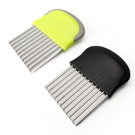 Potato Slicer Comfortable Handle Labor-saving Stainless Steel Sharp Kitchen Wave Potato Cutter for Kitchen