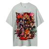 T-shirt Demon Slayer Uomo Cotone Puro Casual Girocollo Manica Corta Abbigliamento Estivo Sportivo Casual Top a Manica Corta