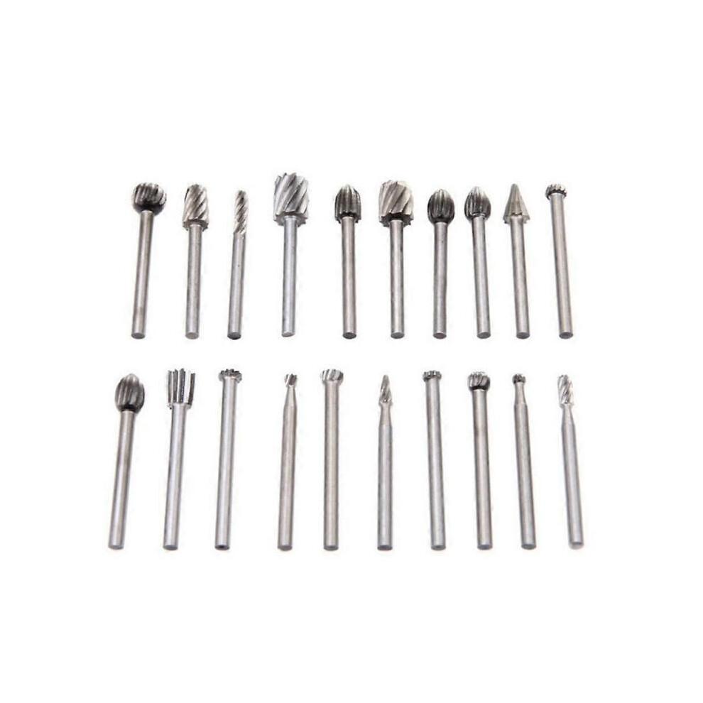 20PCS Drill Bits Tool for Dremel Set Steel Rotary Burrs High Speed Wood-Carving