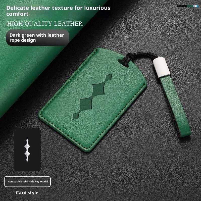 Genuine Leather Car Key Case Cover Key Bag For BYD DM-I Formula Leopard 5 8 2024 2023 Protect Set Car Accessories