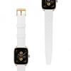 ERBORD Universal Silicone Strap 20mm, Tropic, White / Gold Buckle