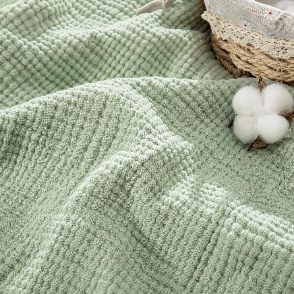Tessuto di Cotone morbido 100% Cotone Colore Unico Mussola Doppia per Fai da Te Artigianato Materiale da Cucito Vestito Asciugamano Set Biancheria da Letto Garza Runner da Tavola Tessuto