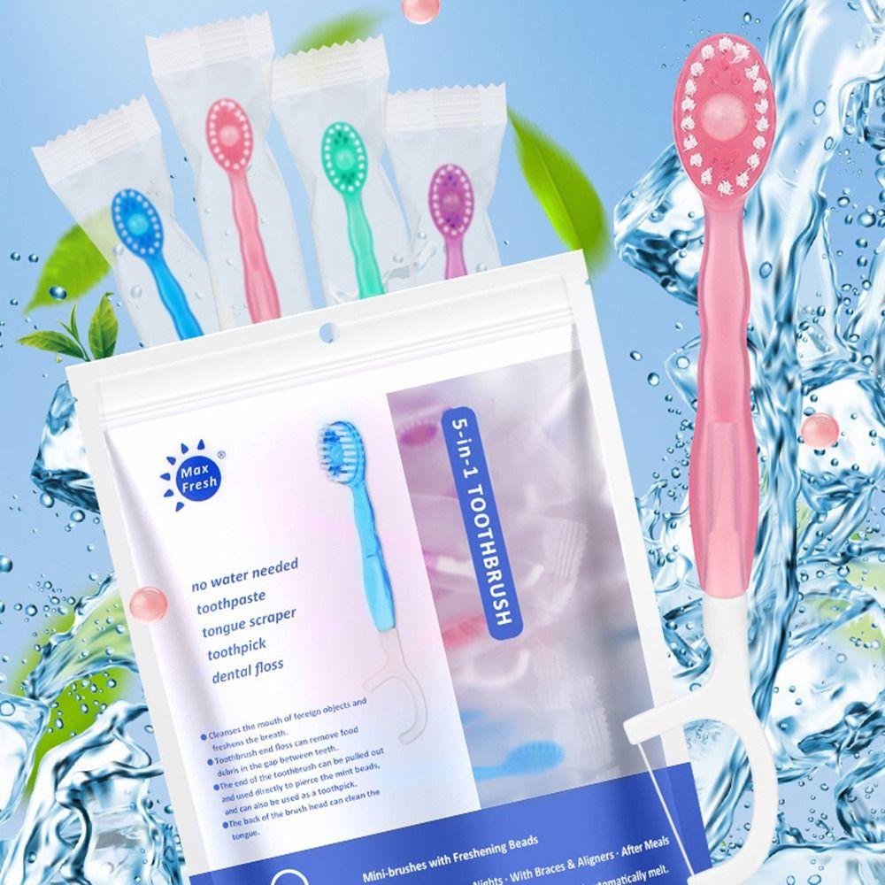 26Pcs Oral Care Disposable Portable Toothbrush Creative Adult Cleaning Toothbrush  Travel Use