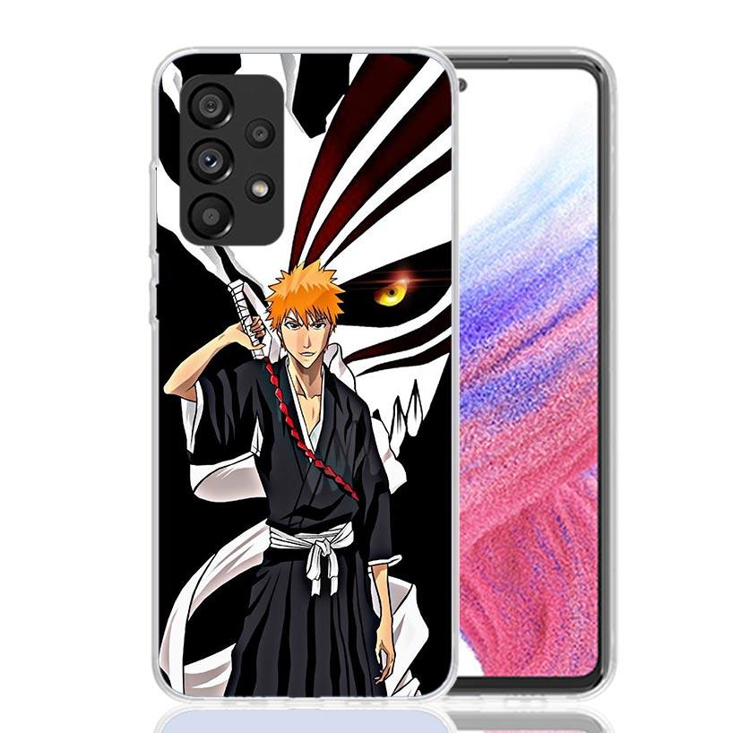 Kurosaki Ichigo Bleach Phone Case for Samsung Galaxy A52 A51 A50S A12 A22 A32 A72 A10S A30S A31 A71 Note 20 Ultra 10 Plus S10 Ga