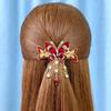 Bling Bling Butterfly Tassel Rhinestone Decor Hair Claw Clip Vintage Boho Ponytail Holder Fashion Women Hair Accessories