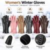 1Pair PU Touchscreen Gloves Touchscreen Windproof Gloves New Thermal Gloves  Winter Wear