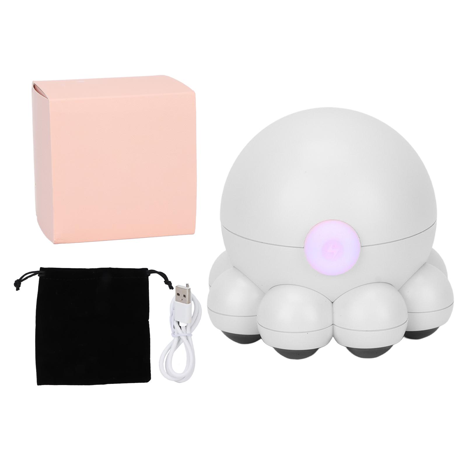 

Портативный электрический массажер с вращением на 360°, магнитные бусины, снимающие усталость, 2 нагревательных механизма, шеи, плеч White