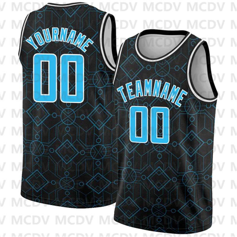 Custom Pink Light Blue-Black 3D Pattern Summer Beach Surfing Authentic Basketball Jersey