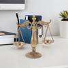 Retro Vintage Libra Balance Scale Metal Sculpture Ornament for Office Desk Home Library Justice Scale Decoration Lawyer Decor