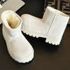 Top Version~ Big Head Snow Boots Women's Muffin Heightening Autumn and Winter New Non-slip Boots Short Medium and Long Tube Sheep Curly Hair Snow